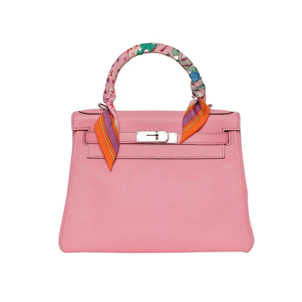 Hermès Kelly 28 — Pink Togo Leather, Palladium Hardware