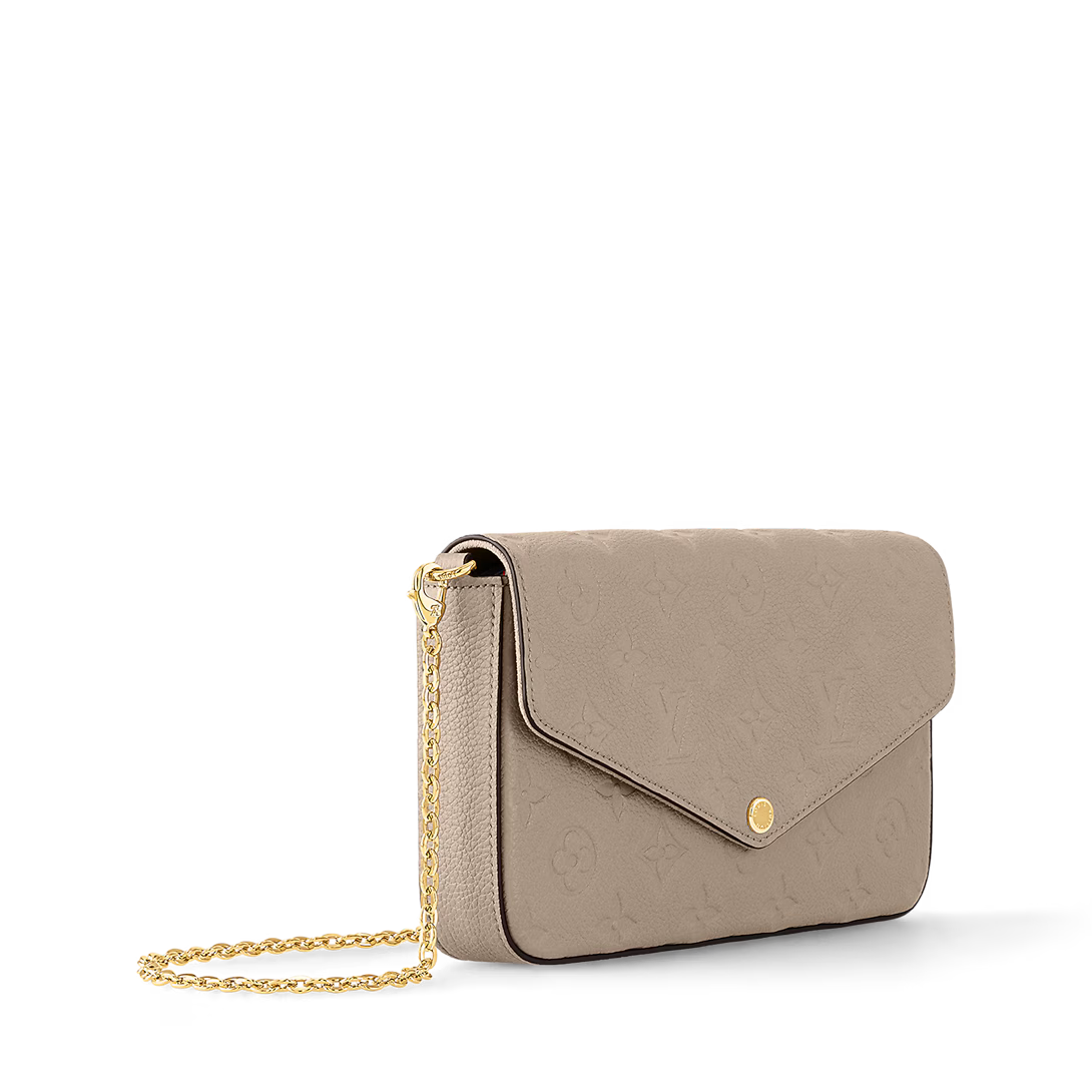 Louis Vuitton Pochette Félicie — Monogram Empreinte Leather, Beige Tourterelle