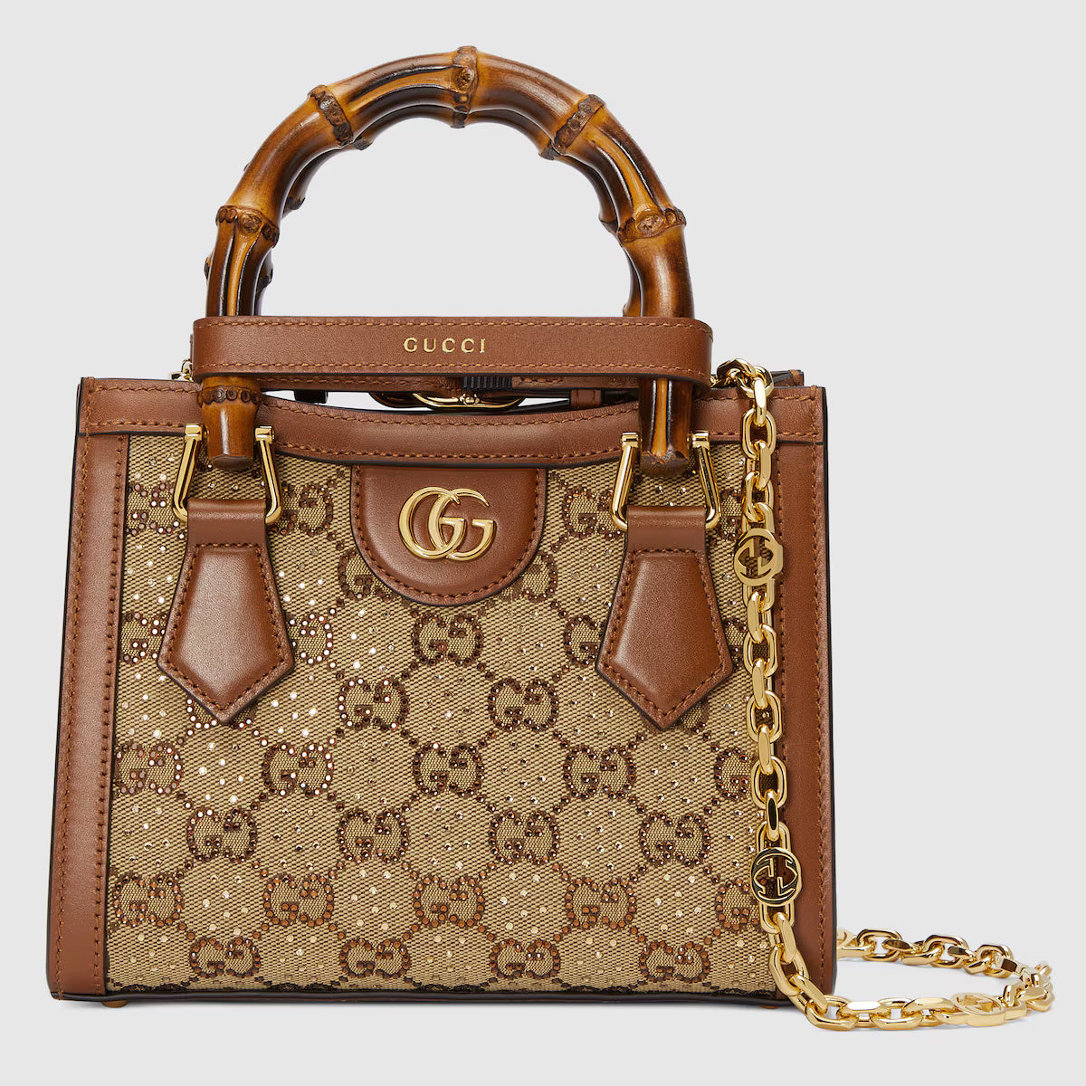 Gucci Diana Crystals Small Tote Bag