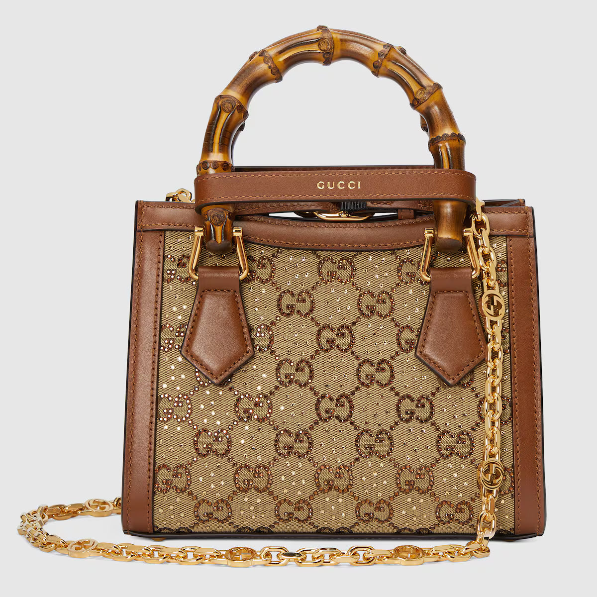 Gucci Diana Crystals Small Tote Bag