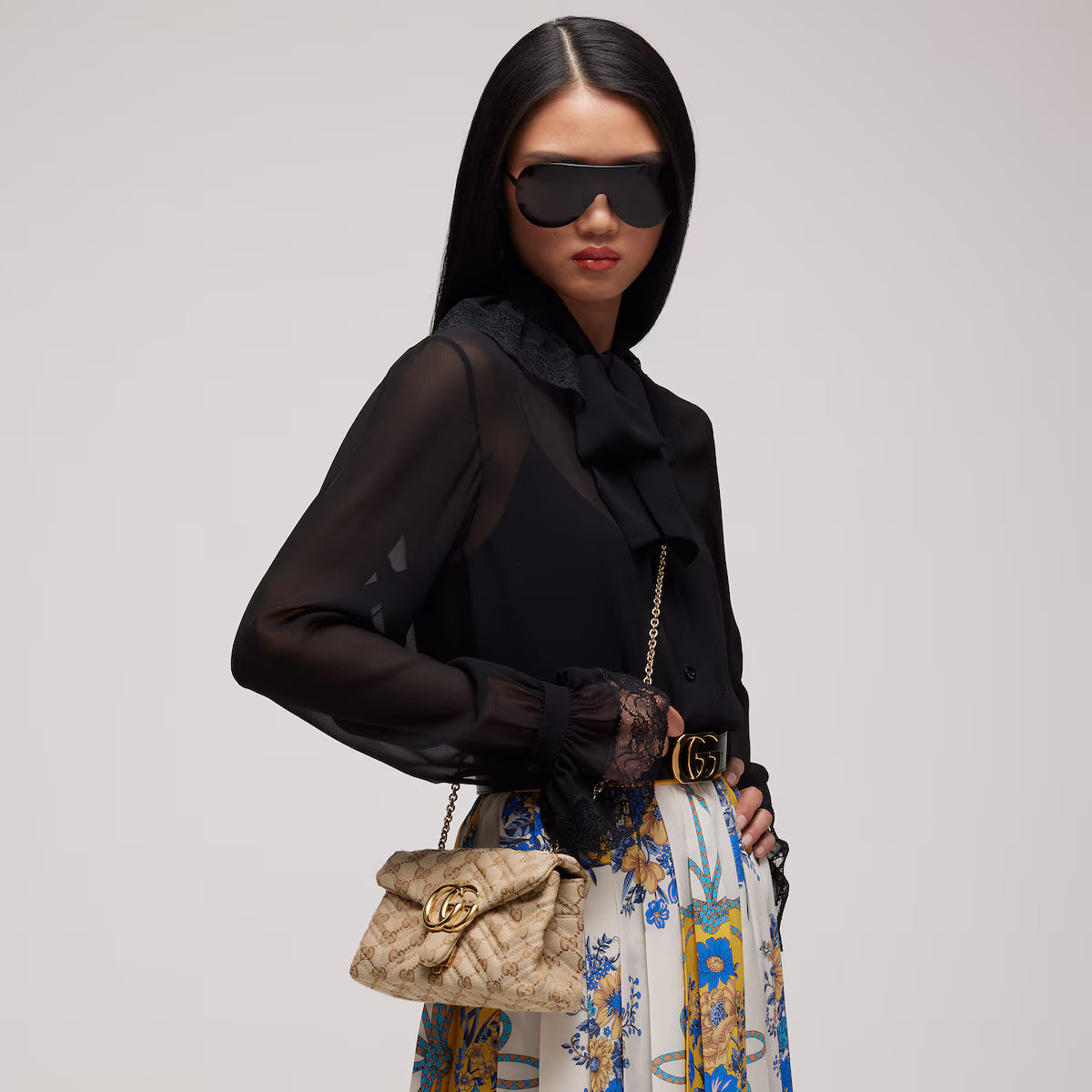 Gucci Generation Shoulder Bag — Canvas GG, Areia
