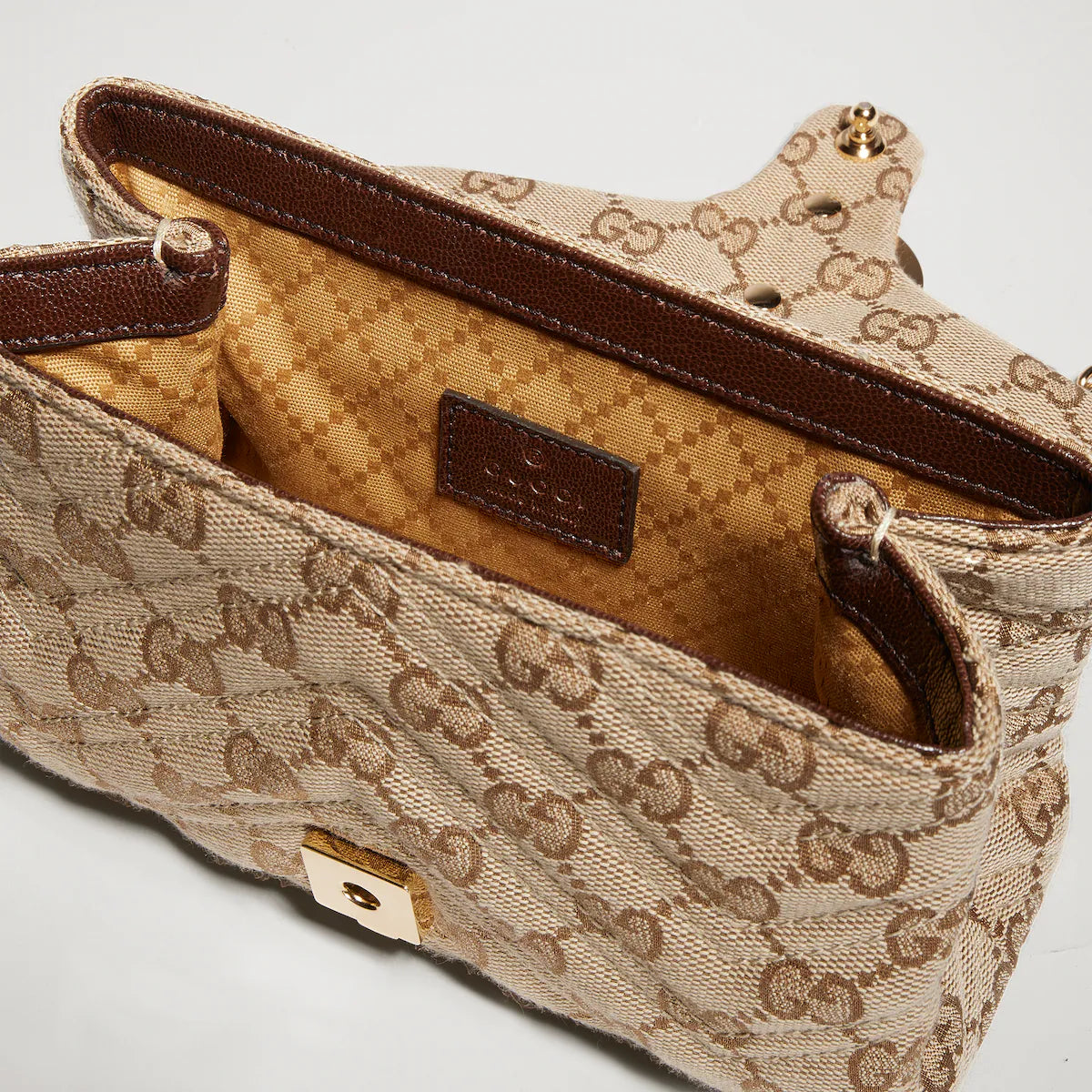 Gucci Generation Shoulder Bag — Canvas GG, Areia