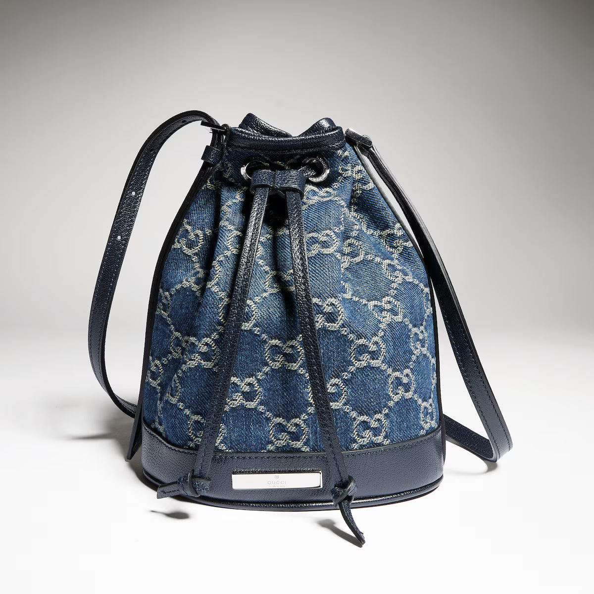 Gucci Generation Bucket Bag — GG Denim, Dark Blue