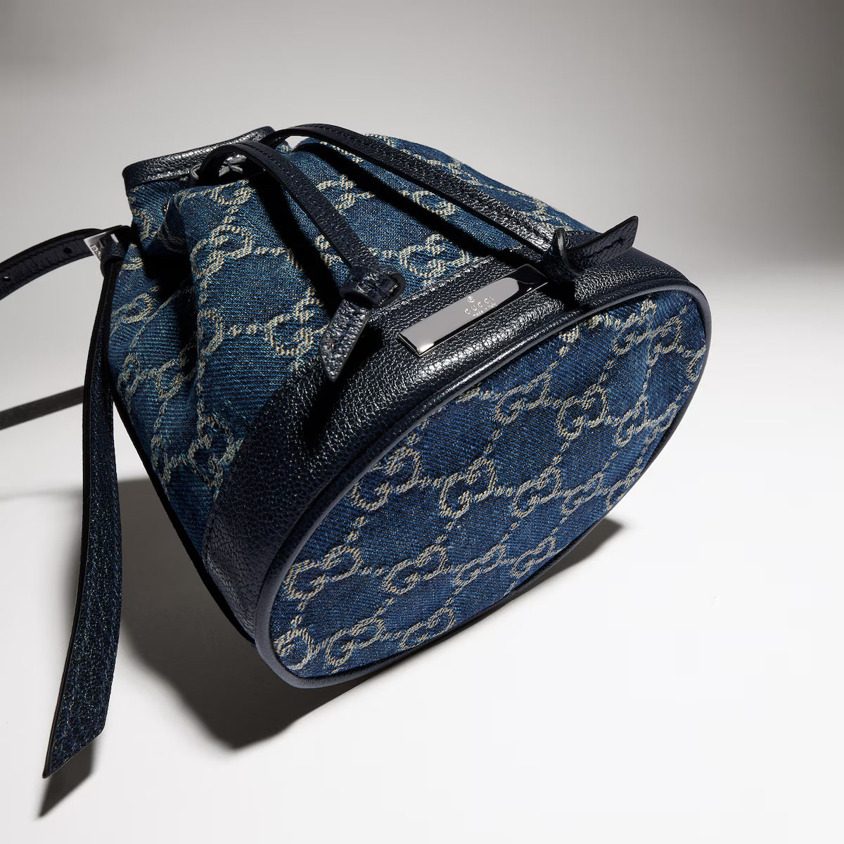 Gucci Generation Bucket Bag — GG Denim, Dark Blue