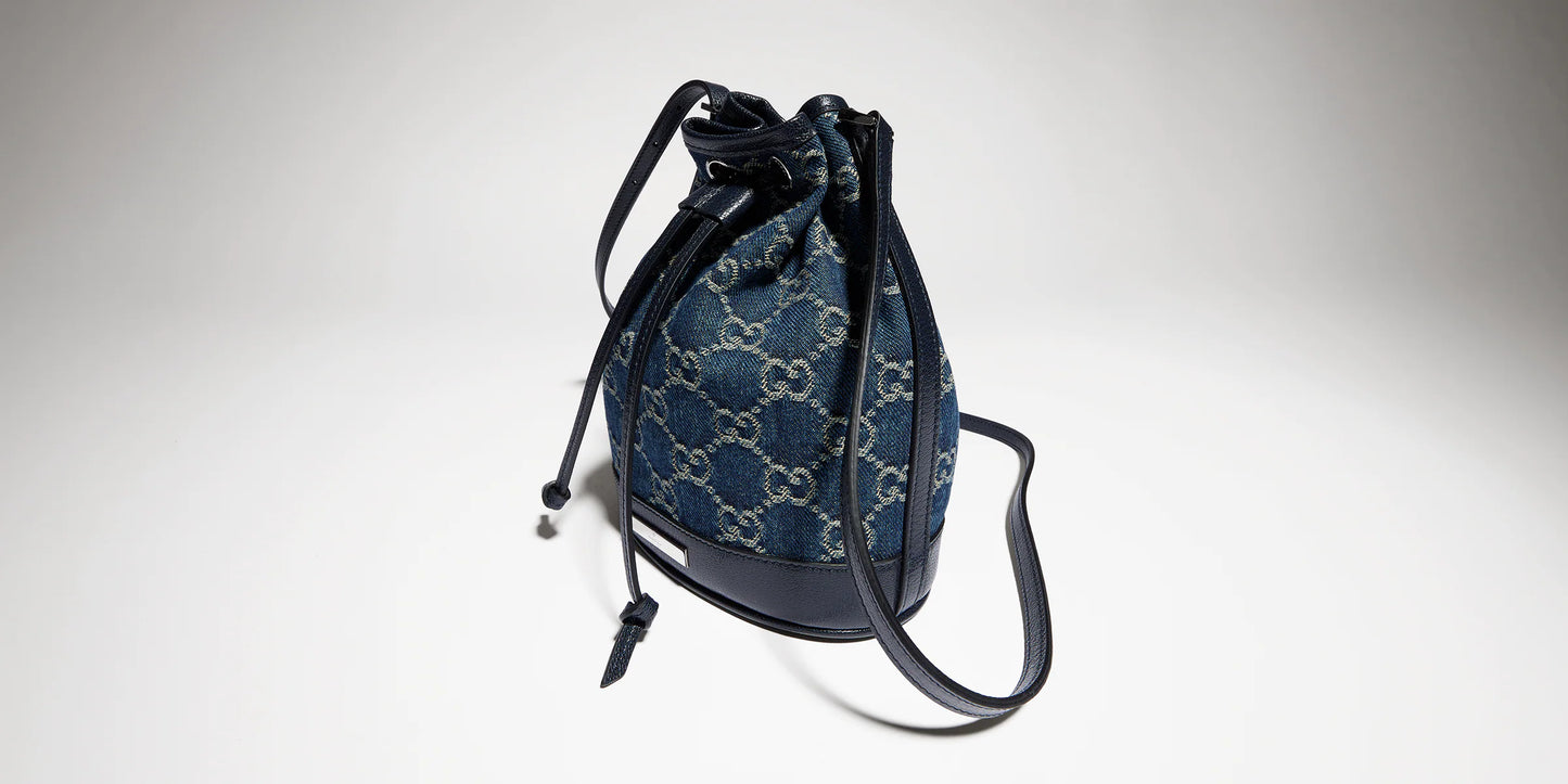 Gucci Generation Bucket Bag — GG Denim, Dark Blue