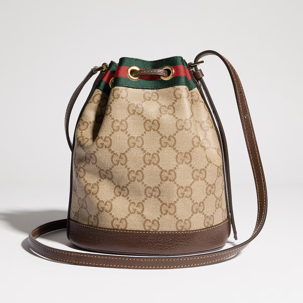 Gucci Generation Bucket Bag — GG Coated Canvas with Web