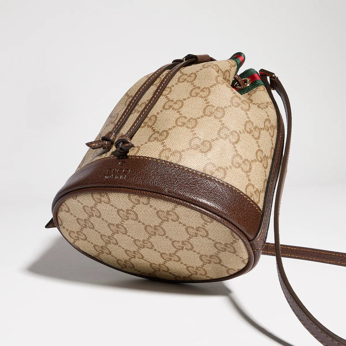 Gucci Generation Bucket Bag — GG Coated Canvas with Web