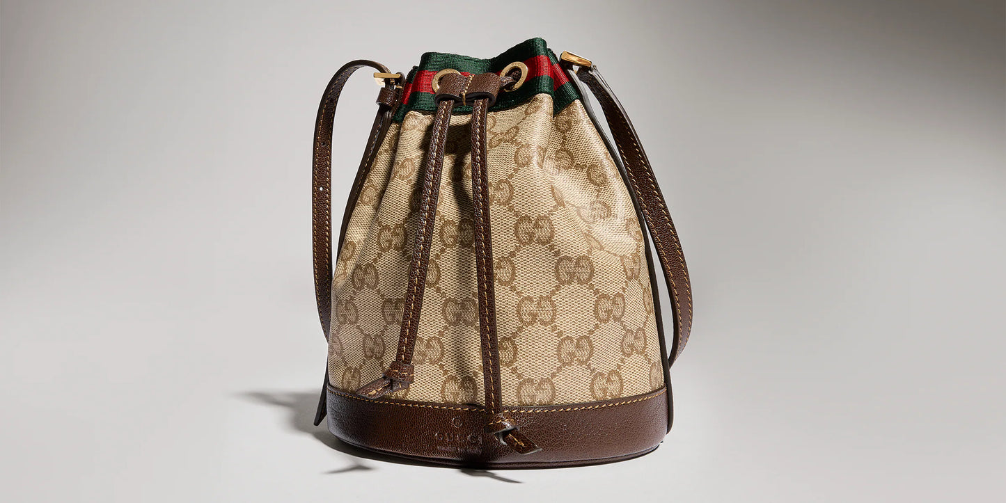 Gucci Generation Bucket Bag — GG Coated Canvas with Web