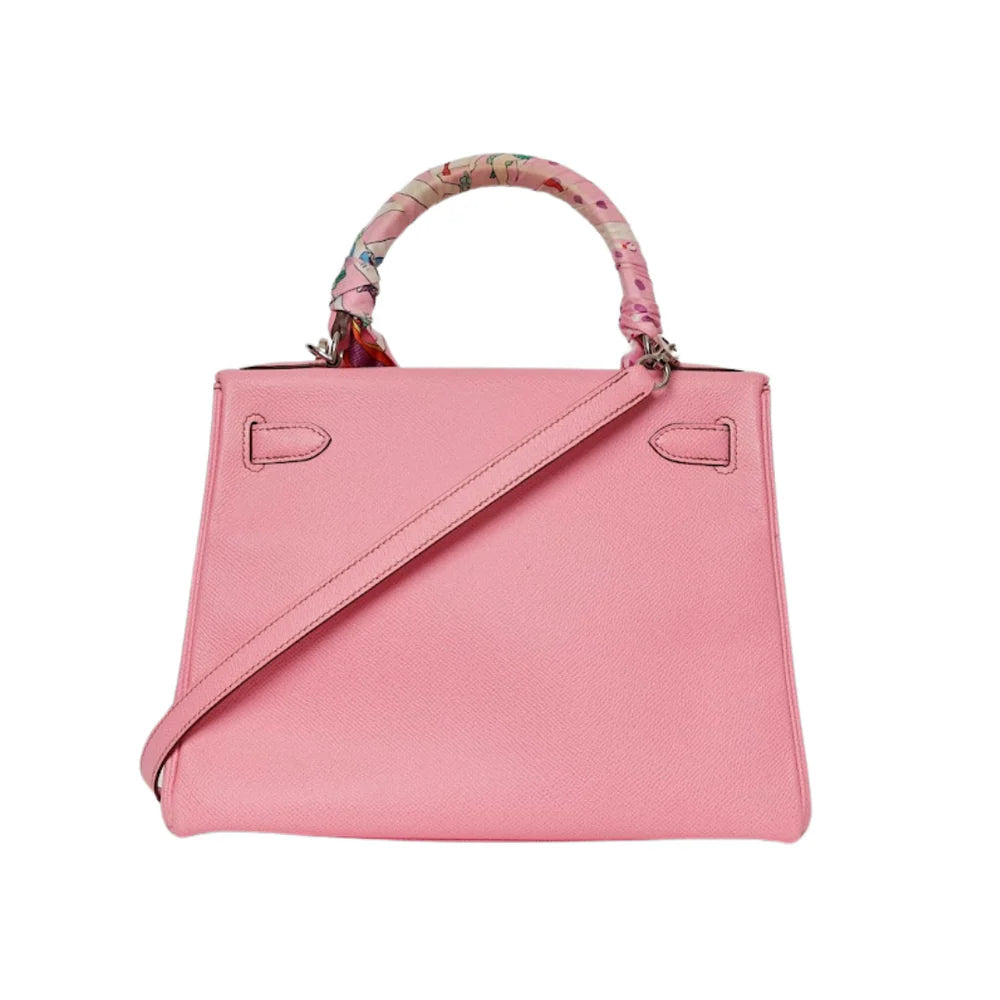 Hermès Kelly 28 — Pink Togo Leather, Palladium Hardware