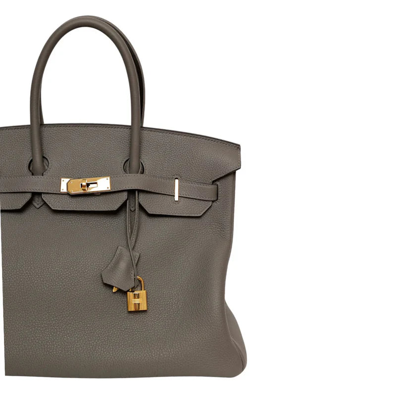 Hermès Birkin 35 — Grey Togo Leather, Gold Hardware