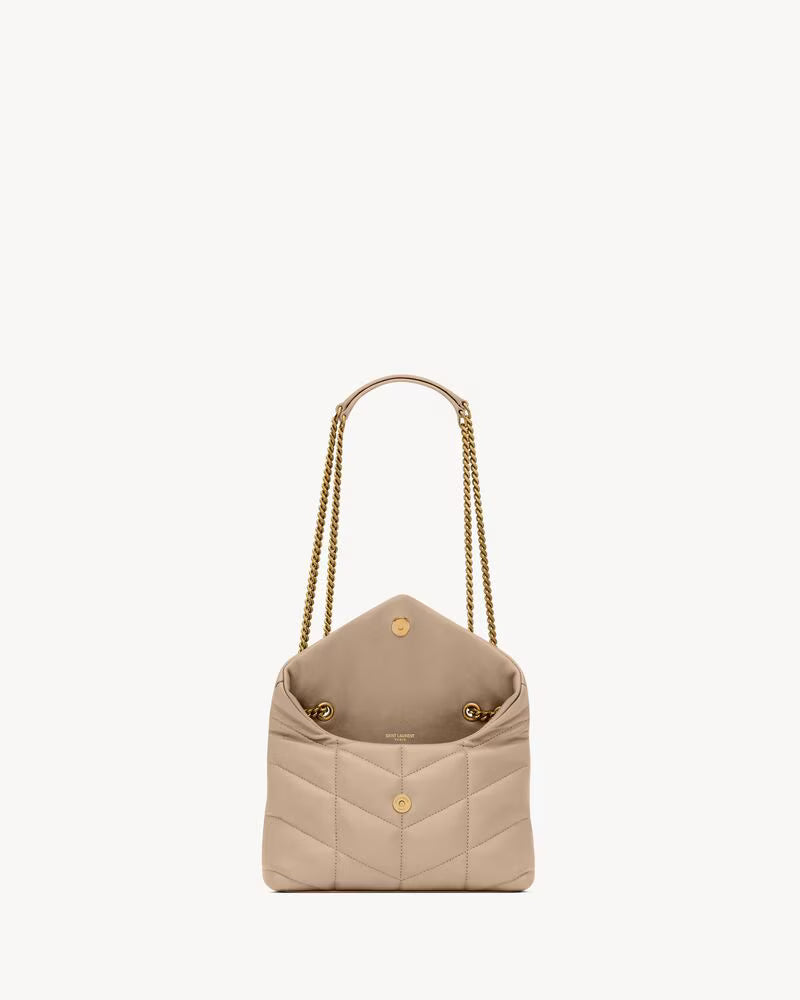 Saint Laurent Loulou Puffer Mini — Chevron Quilted Nappa Lambskin
