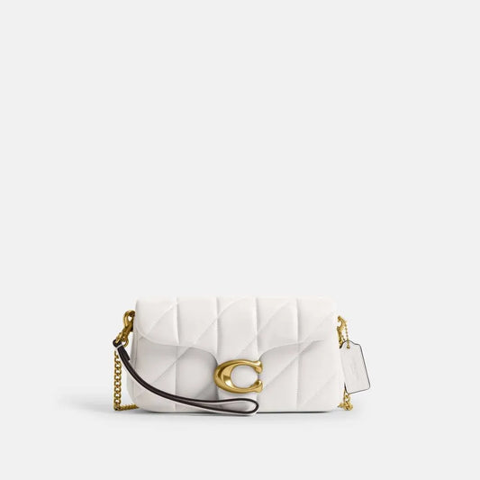 Coach Tabby Chain Crossbody 19 With Quilting — Off White