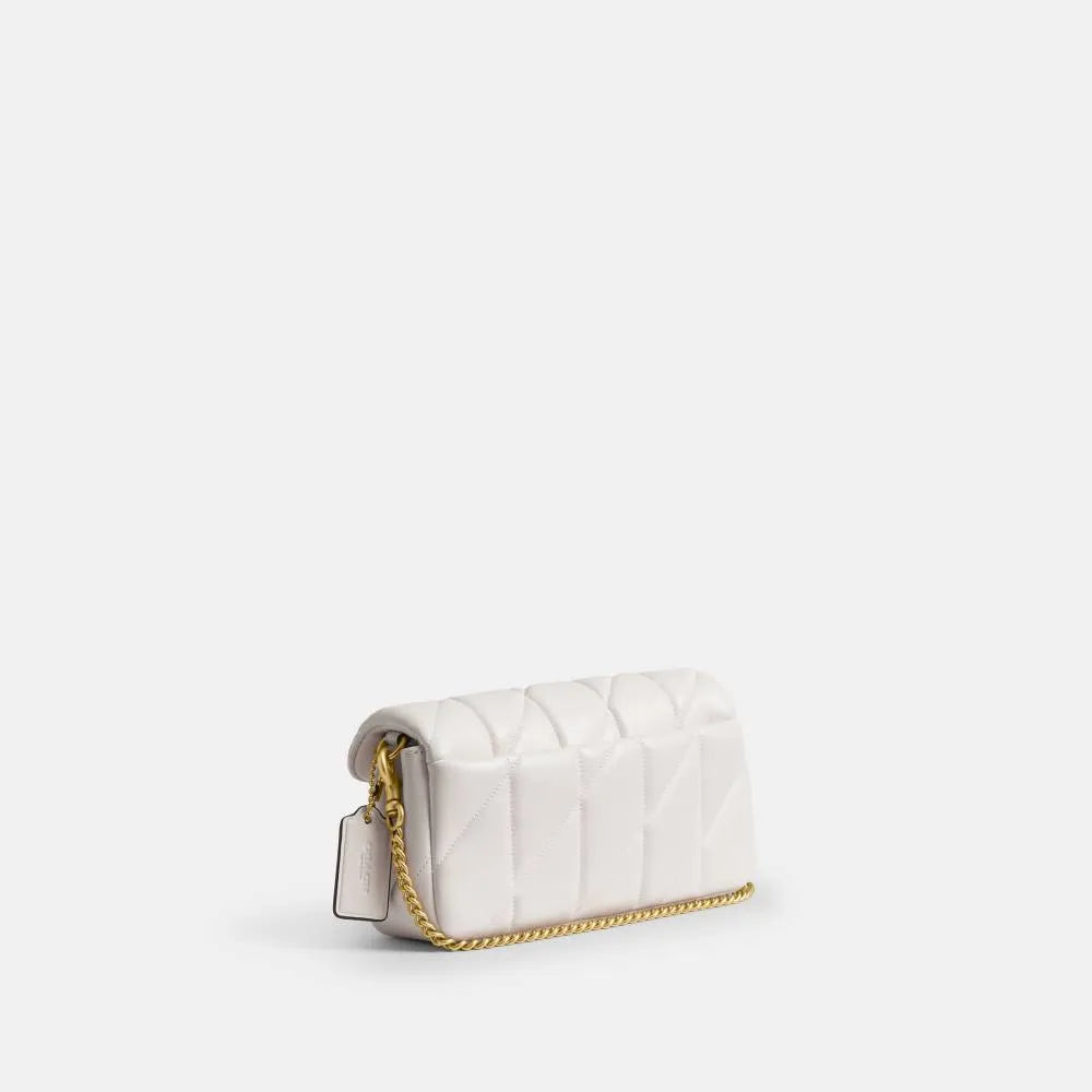 Coach Tabby Chain Crossbody 19 With Quilting — Off White
