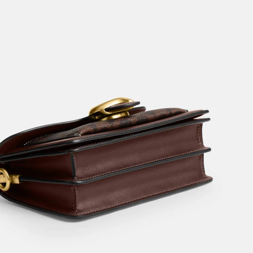 Coach Tabby Shoulder Bag 20 Signature — Dark Brown