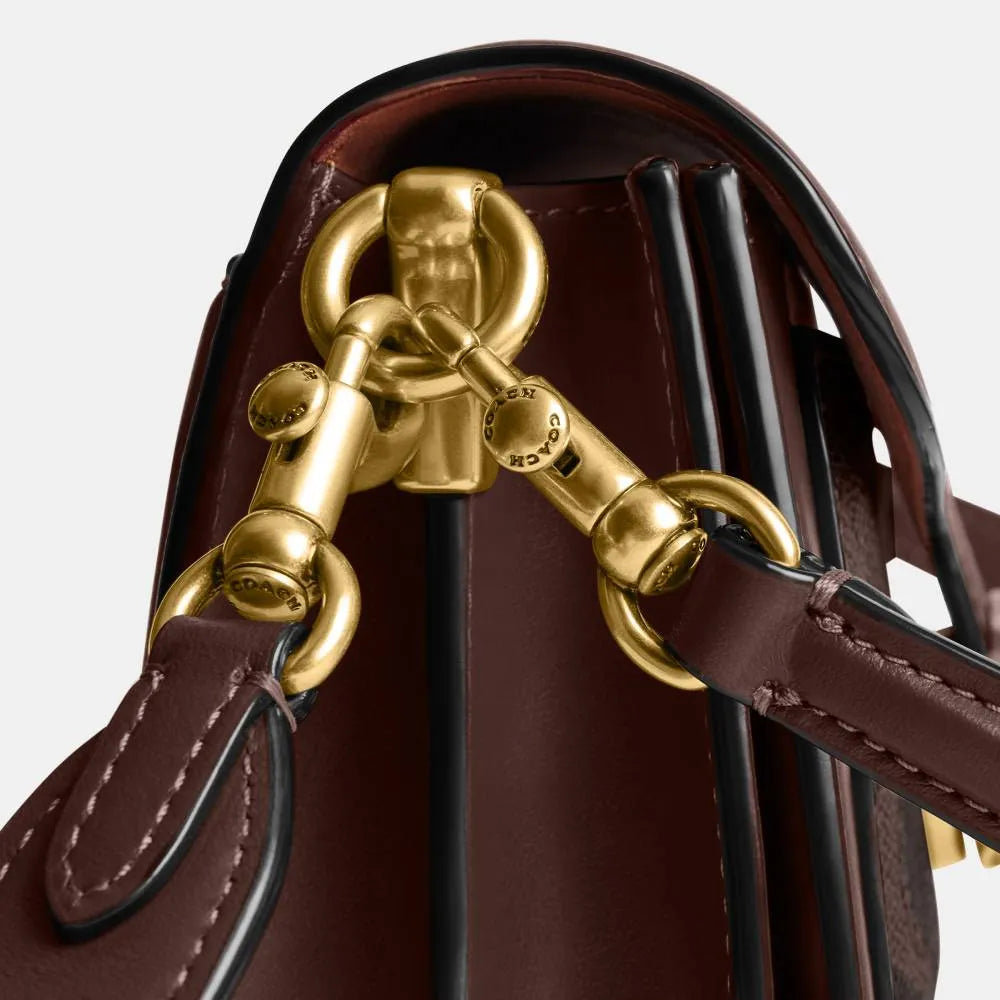 Coach Tabby Shoulder Bag 20 Signature — Dark Brown