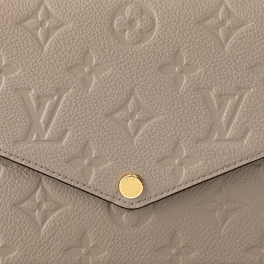 Louis Vuitton Pochette Félicie — Monogram Empreinte Leather, Beige Tourterelle